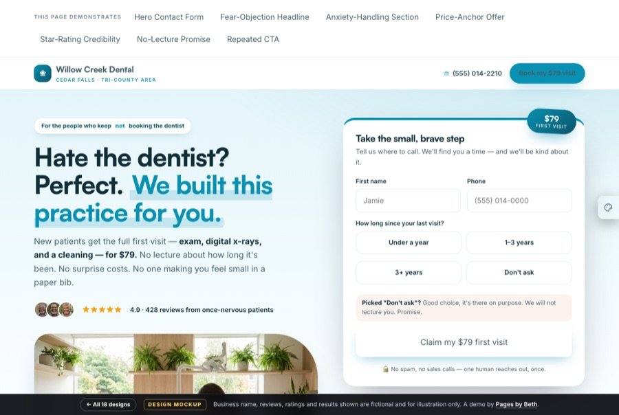 Dental landing page demo
